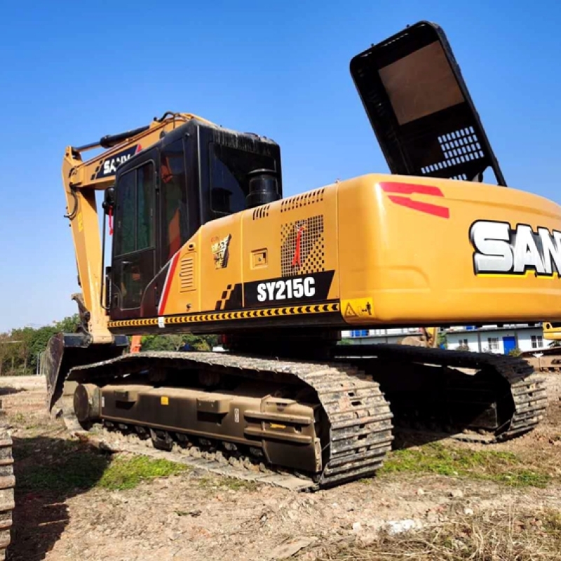 118KW 21900KG Hydraulic Used Sany Excavator SY215C SY215CPro
