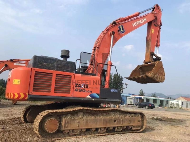 Large Scale ZX490 Used Hitachi Excavator 49T Crawler Digger ISURU Engine