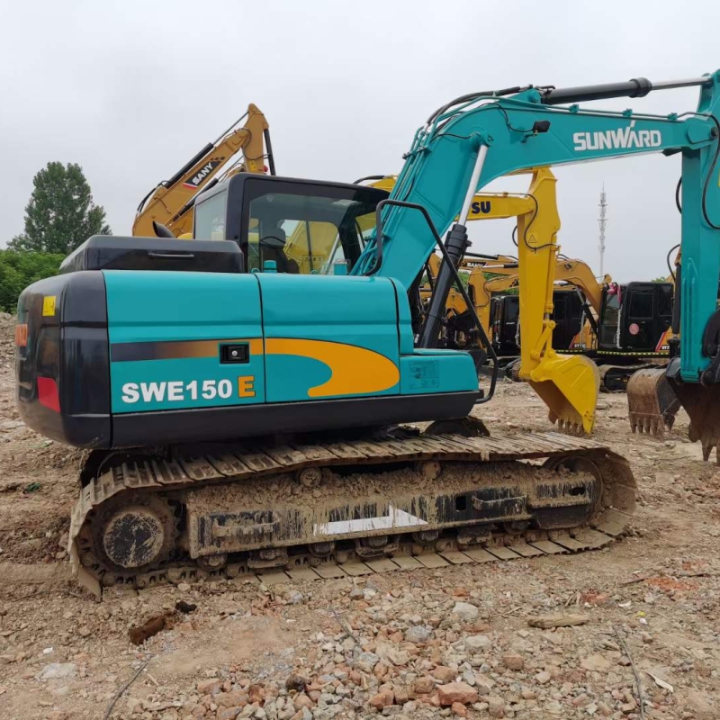 Sunward SWE150E Wheeled Second-hand Excavator China Brand Swe150e Used Digger 15TON on Cheap Price Sale