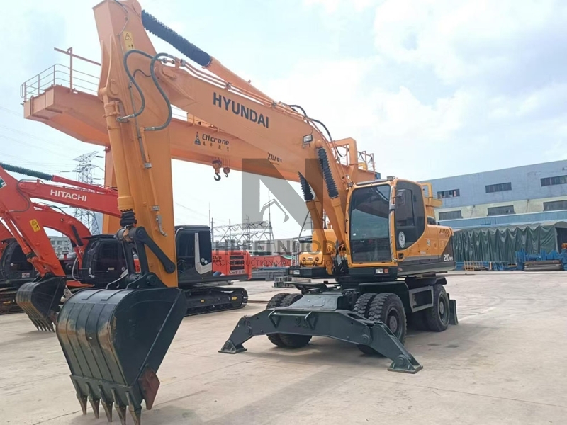 Mining Used Hyundai 210W-9 Wheel Digger For Sale Price Second Hand Excavator