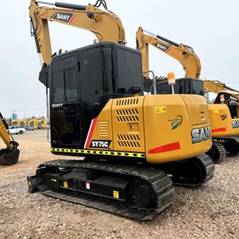 EPA sany SY75C Used Compact Excavators Second Hand Mini Crawler