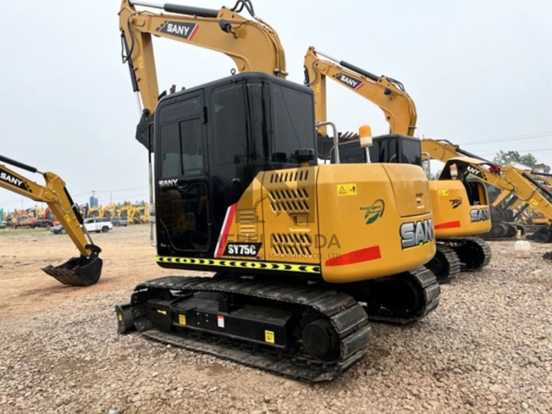 EPA sany SY75C Used Compact Excavators Second Hand Mini Crawler