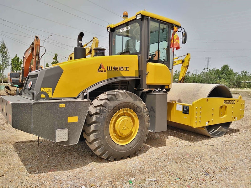 SDLG RS8220 road construction equipment used 22 ton single drum roller for sale