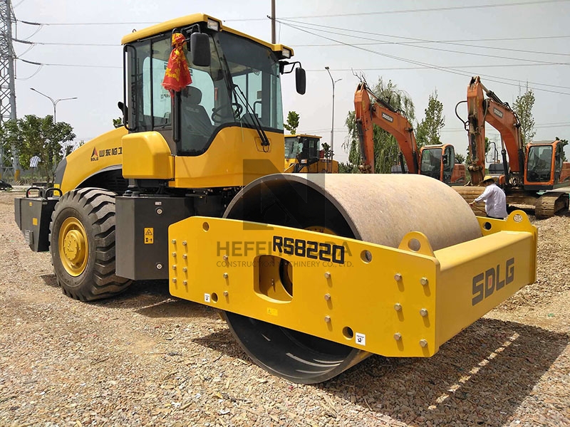 SDLG RS8220 road construction equipment used 22 ton single drum roller for sale