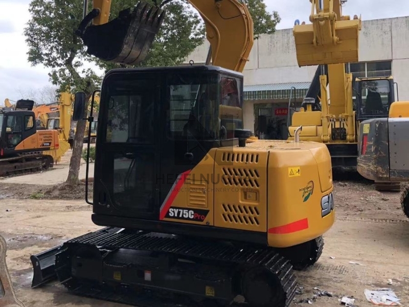 Mini SY75CPro Used Sany Excavator Digger Earth Excavation Equipment